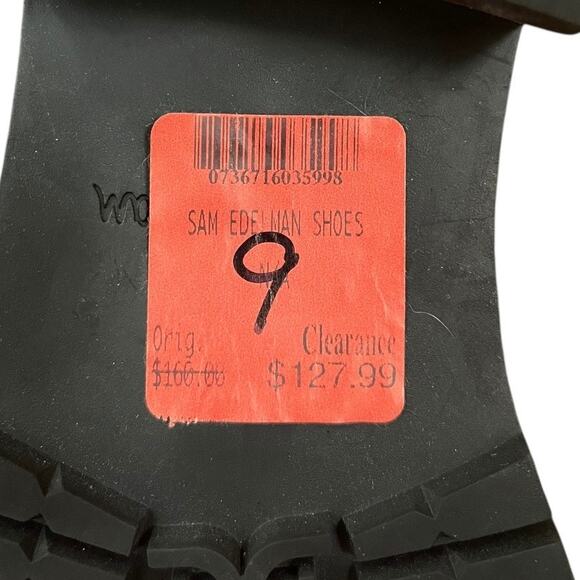 NEW Sam Edelman Black Jalissa Boots Water Resistant Chunky Heel Zipper Women's 9 - Picture 8 of 8